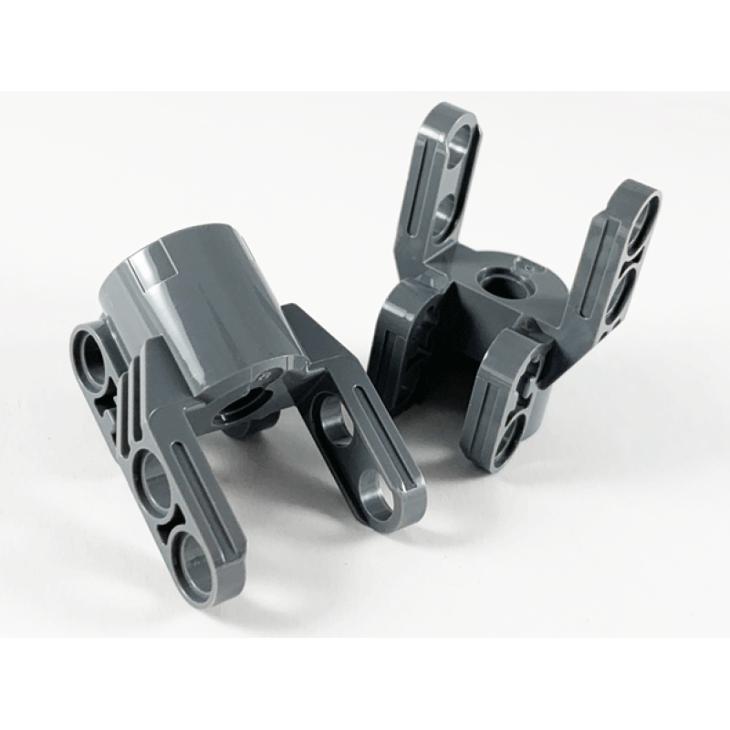 Technic As en Pin Koppeling Blok 4 x 3 x 2 1/2 (Linear Actuator Houder) Dark Bluish Gray